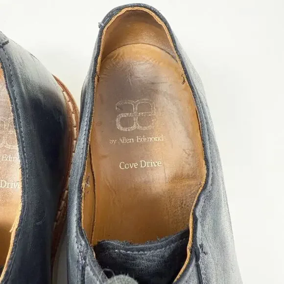 Allen Edmonds Charcoal Gray Leather Cove Drive Oxford Sneaker Men's 13 Lace Up